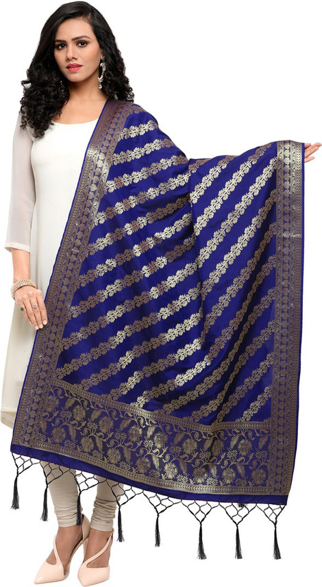 Raw Silk Dark Blue Prom Dress